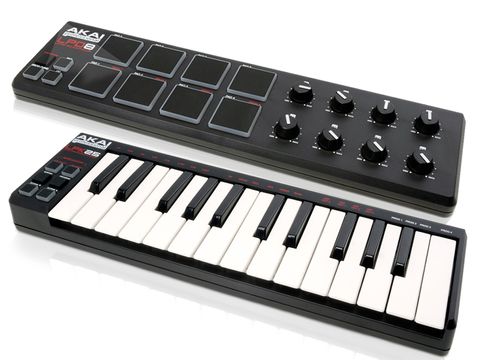 The LPD8 (top) has MPC-style pads, while the LPK25 offers a proper keyboard action.