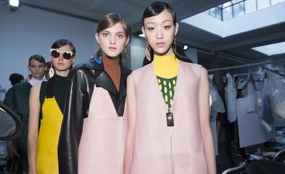 Marni S/S 2016 Multiple panels of beautifully coloured and intriguingly cut layers of sturdy wool crepe.