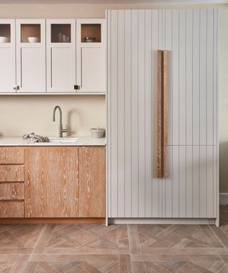 A white and wood kitchen