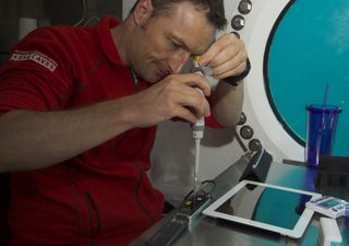 ESA astronaut Matthias Maurer (photographed here) was a member of the NEEMO 21 crew that used the MinION device to sequence DNA underwater.