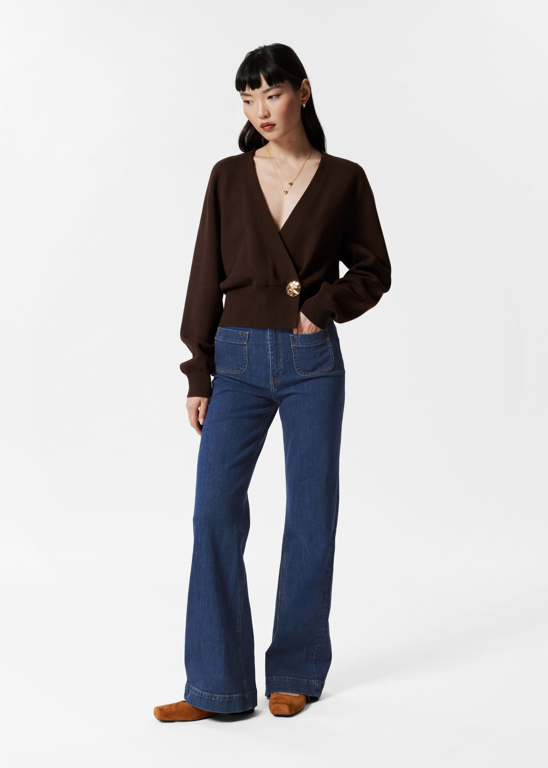 High-Waist Flared Jeans