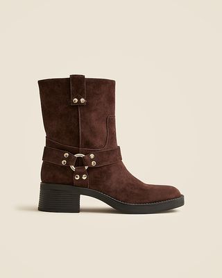 Moto Ankle Boots in Suede