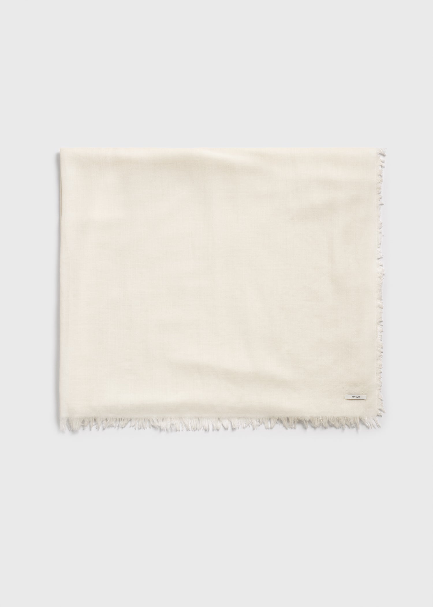 Light Wool Blanket Scarf Off-White - One Size