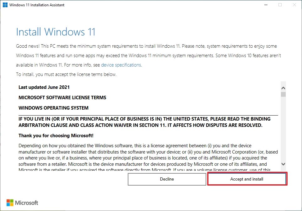 Помощник по установке Windows 11