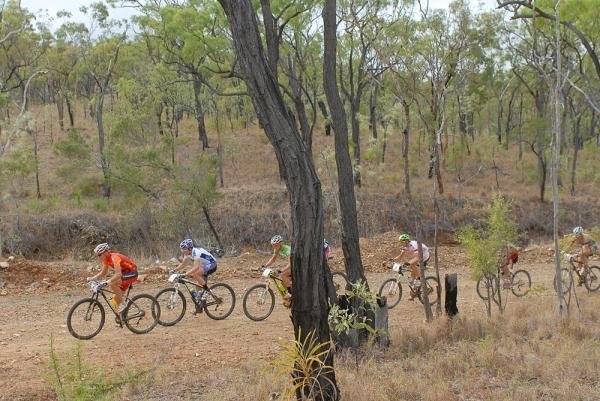 The lead group in the Outback