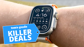 Apple Watch Ultra 2 on wrist with Killer Deals badge