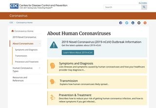 CDC Coronavirus page