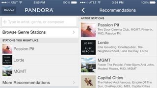 Pandora artist station recommendations