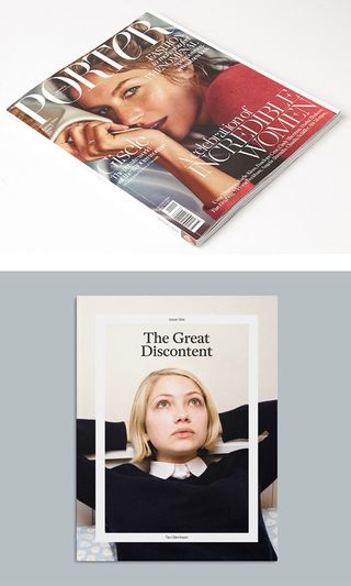 Both 'Net a Porter' and Kickstarter-funded 'The Great Discontent' have run against the grain with their recently launched print titles.