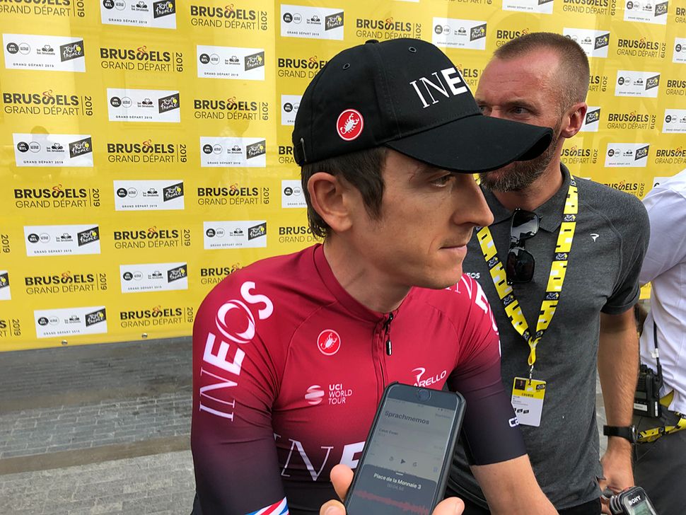 Tour de France Geraint Thomas survives late scare after crash on stage