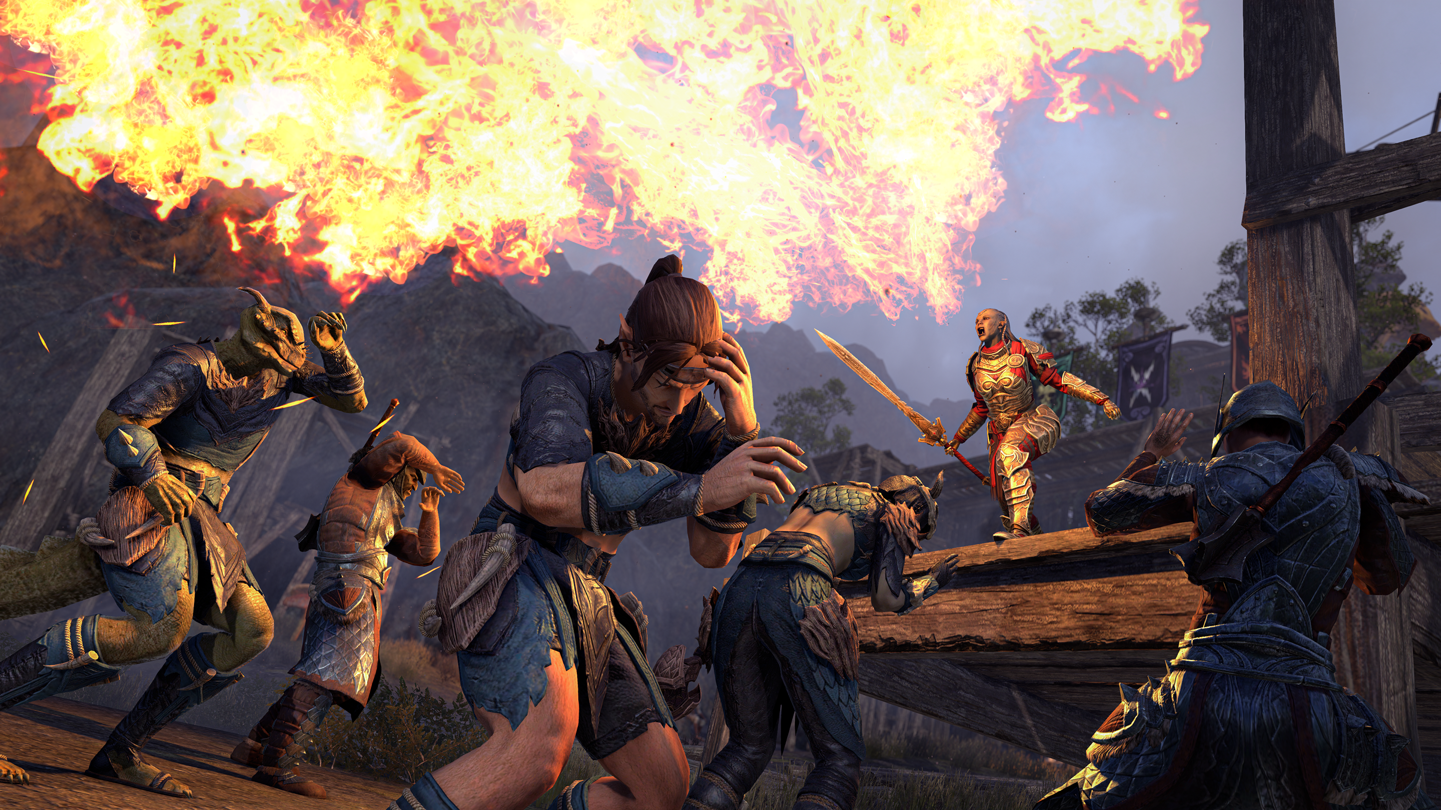 A promotional screenshot showing the new content coming to The Elder Scrolls Online.