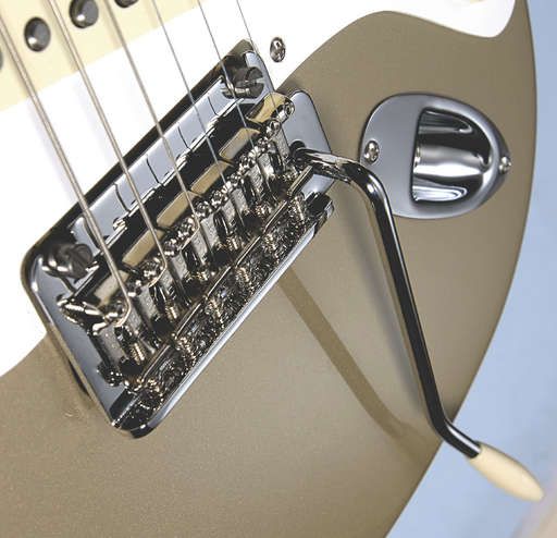 The two-point vibrato bridge offers unobtrusive modern stability