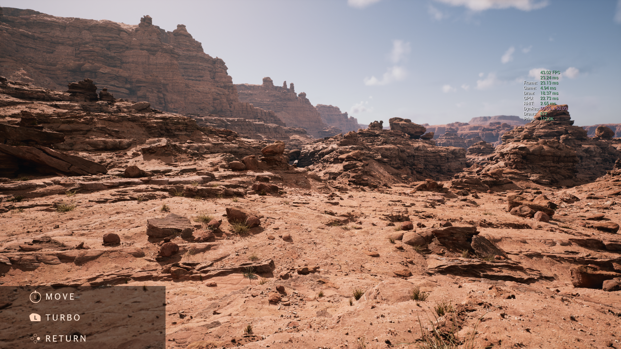 Screenshots from Epic's Unreal Engine and different resolutions
