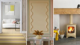 Collage of things around the home in better yellow to support a key interior colour trend of 2025