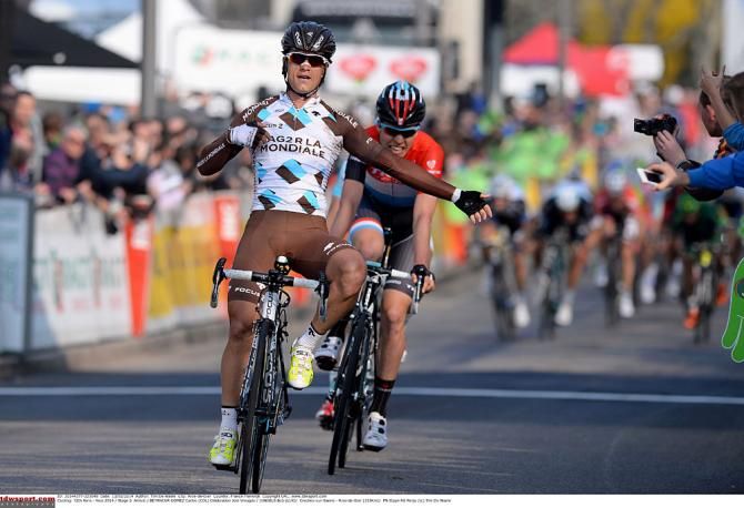 Carlos Betancur (AG2R) wins the stage