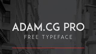 Free font: ADAM CG.PRO