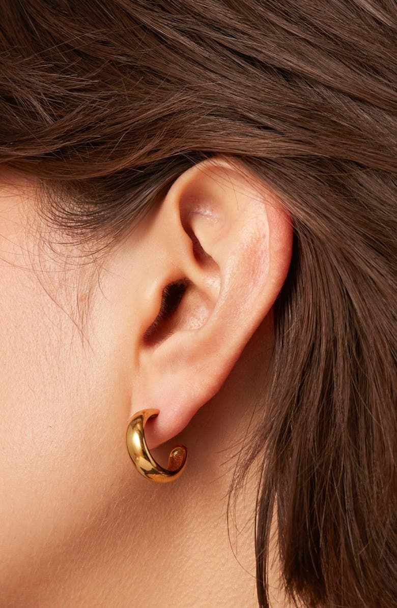 Small Staple Hoop Earrings
