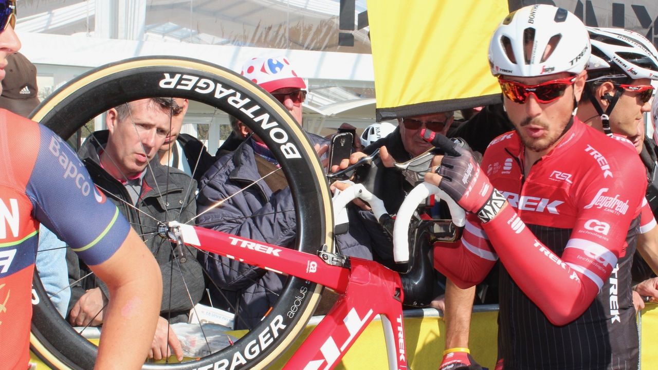 And then Degenkolb grabbed the Madone for the race's smooth-pavement opening half