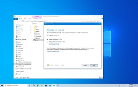 Windows 11 setup on unsupported PC