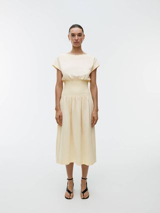 Panel-Waist Midi Dress - Light Yellow - Arket Gb