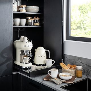 Schmidt coffee station with pull out platform