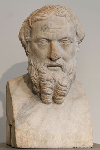Statue of Herodotus head from the Metropolitan Museum of Art