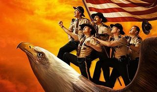 Super Troopers 2 Broken Lizard riding high on an eagle of freedom