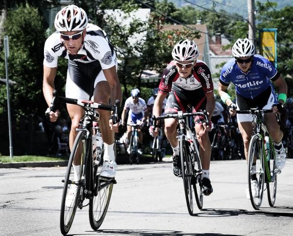 John Loehner (Axa Equitable) was the day's designated gunner - shooting down every move that went up the road.