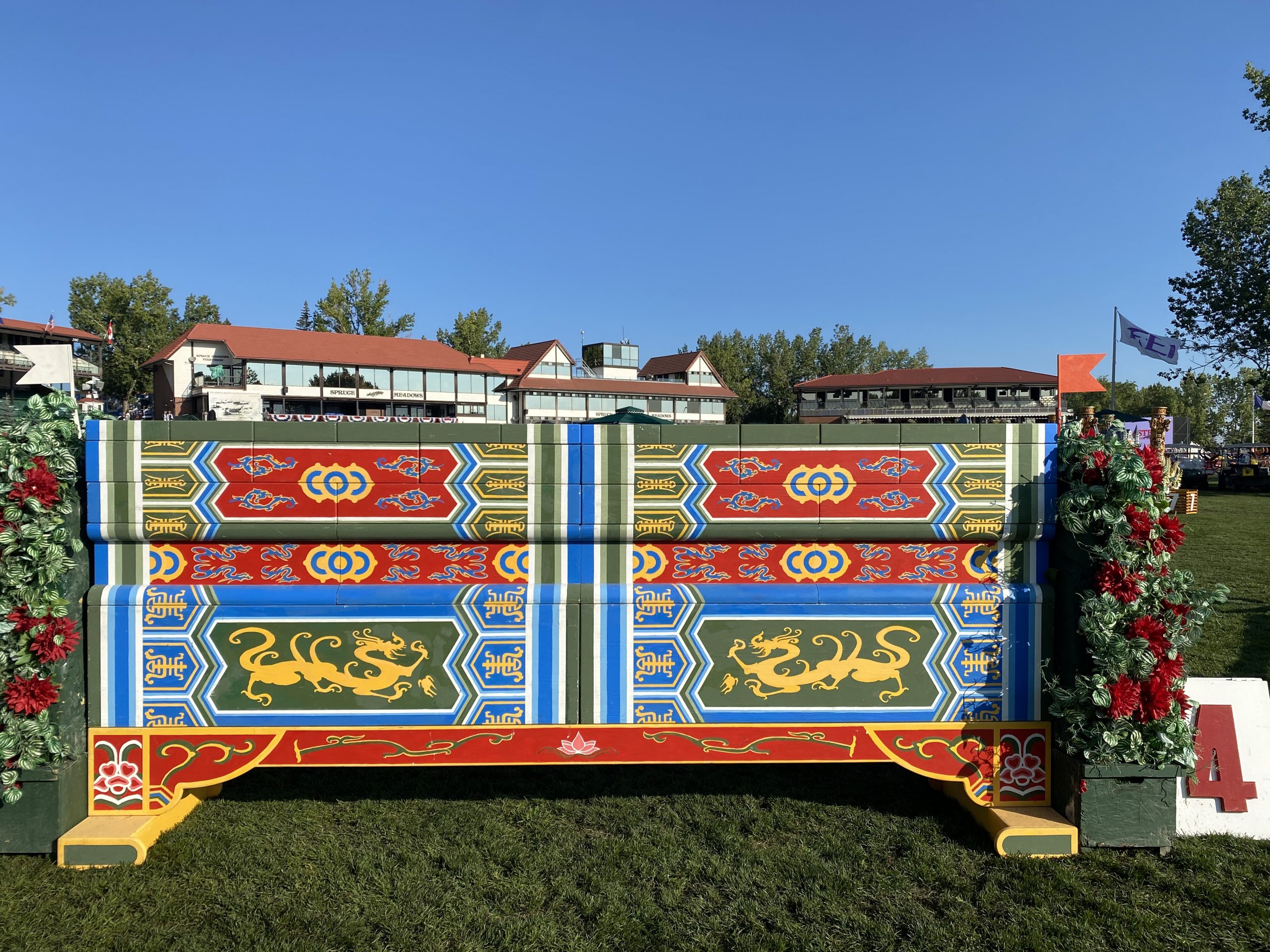 Showjumping fences at the CP International at Spruce Meadows