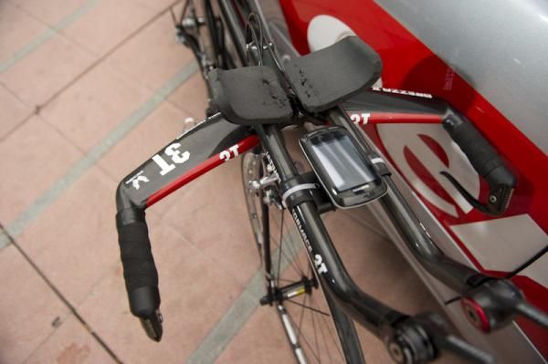 The riders were of course able to train on their new time trial machines