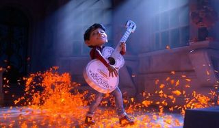 Miguel with guitar in Coco