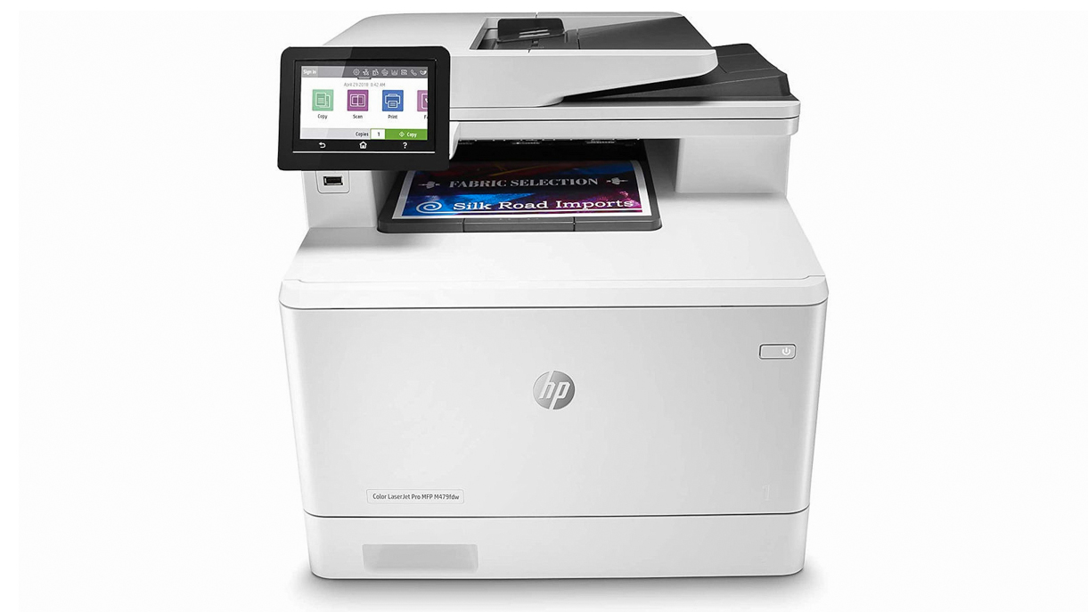 Product shot of the HP Color LaserJet Pro MFP479fdw, one of the best all-in-one printers