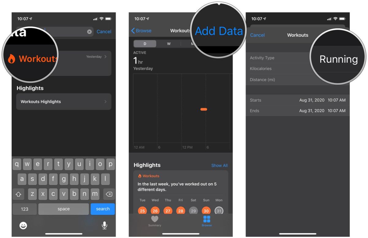 How to manually add workout data to the Health app on your iPhone iMore