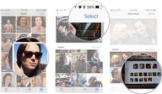 Tap a profile, then tap Select, then tap a picture