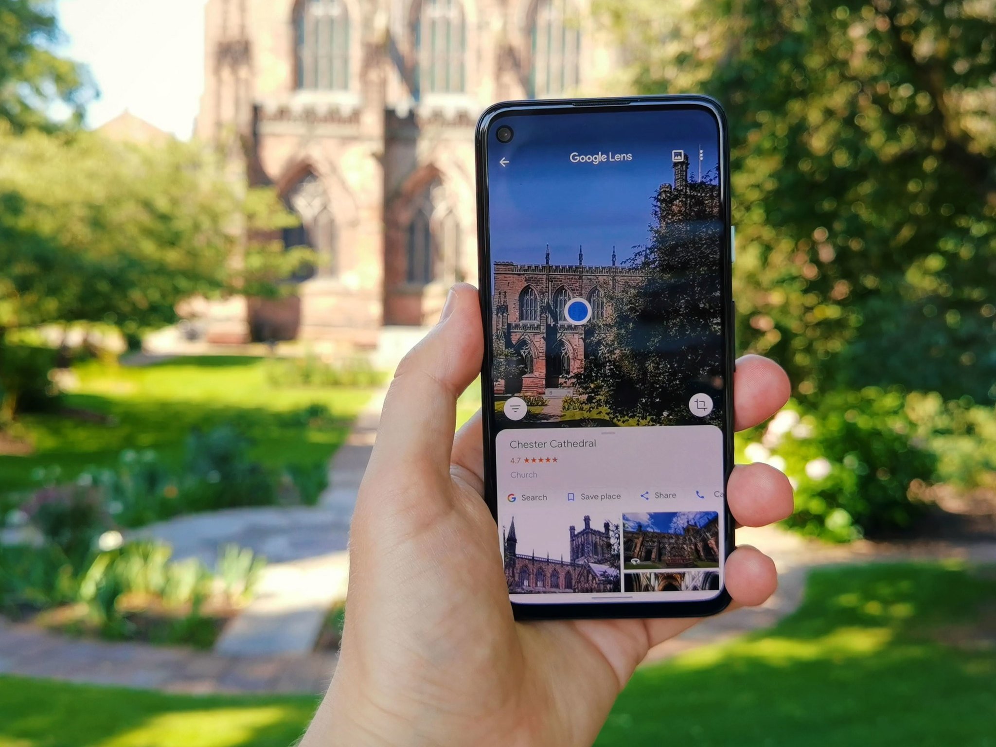 How do I use Google Lens to search an image?