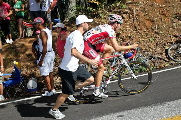 The fans on the climb were ever present with help today.