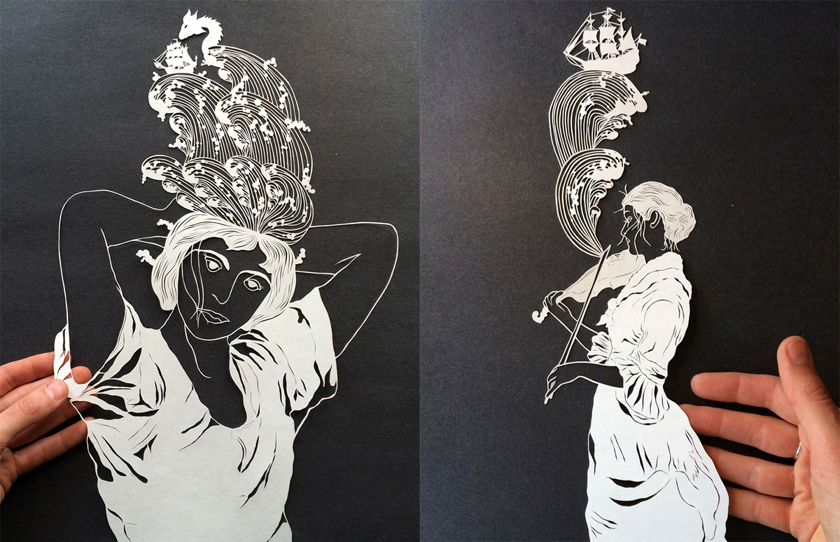maude white paper art