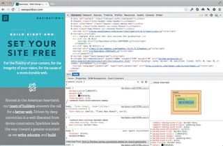 Setting your browser developer tools' Inspector as a vertical pane makes it easier to check responsive designs
