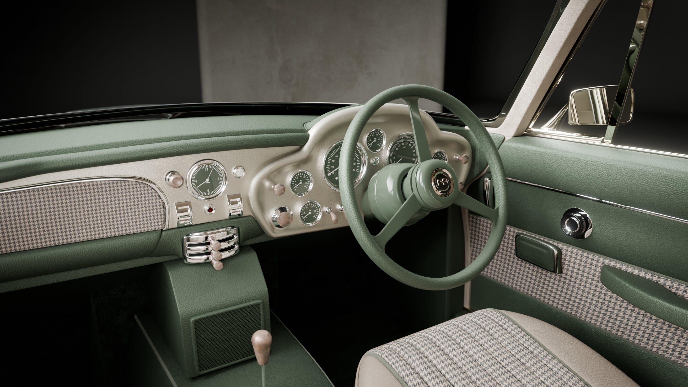 The Lunaz Aston Martin DB6. It looks like a normal DB6, but much more shiny and luxurious