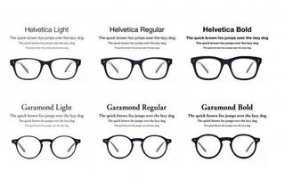 font glasses