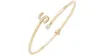 Wolf & Badger Initial Bangle Gold 