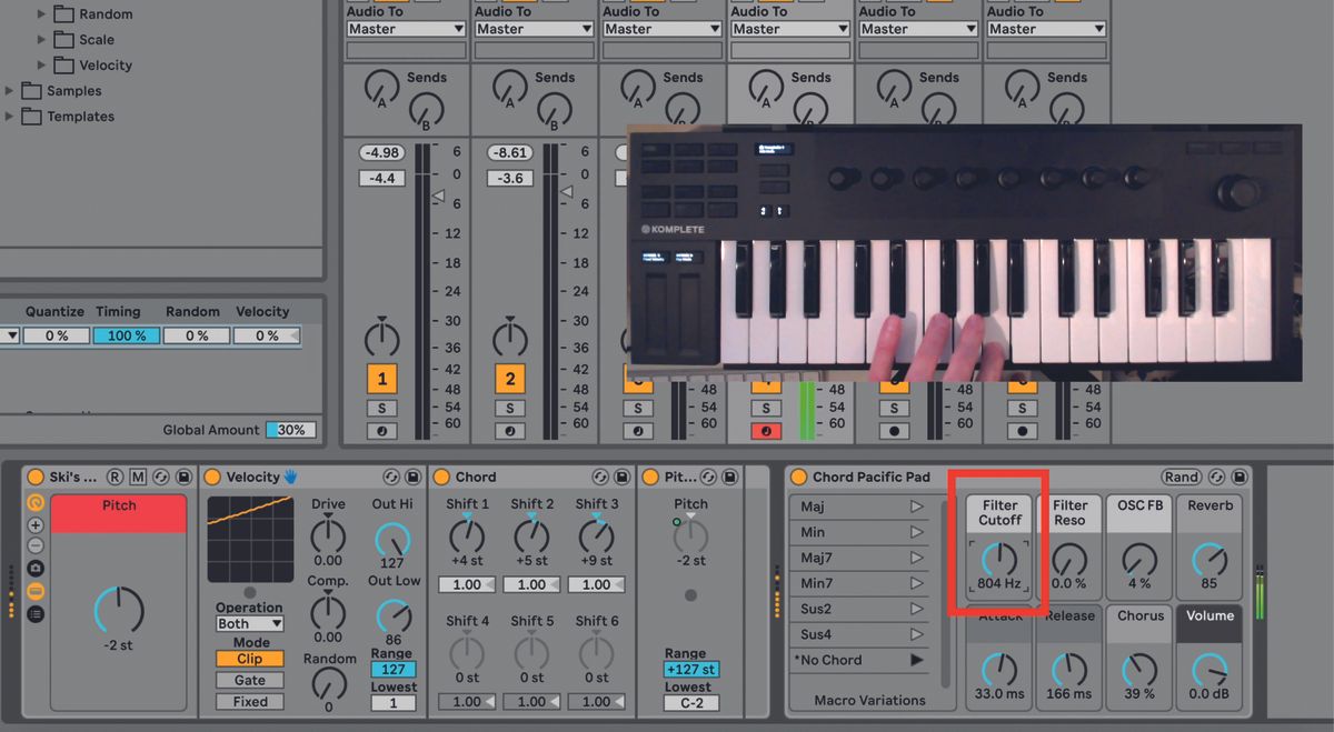 How to make a track in Ableton Live 11 Lite: creating easy chords with ...