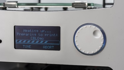 The LCD and dial used to select options