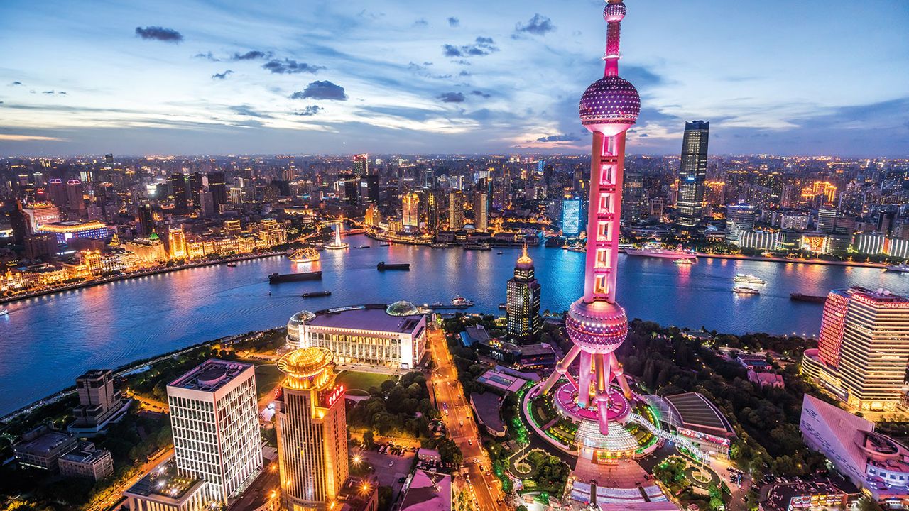 Shanghai skyline at dusk © Getty