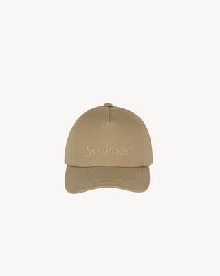 Men's Saint Laurent Cap in Gabardine in Beige