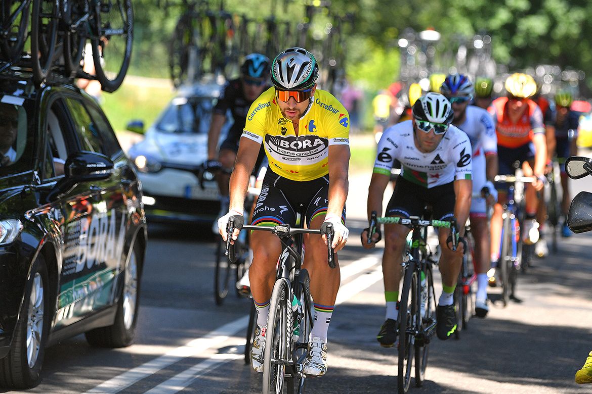 Peter Sagan in yellow at the Tour de Pologne.