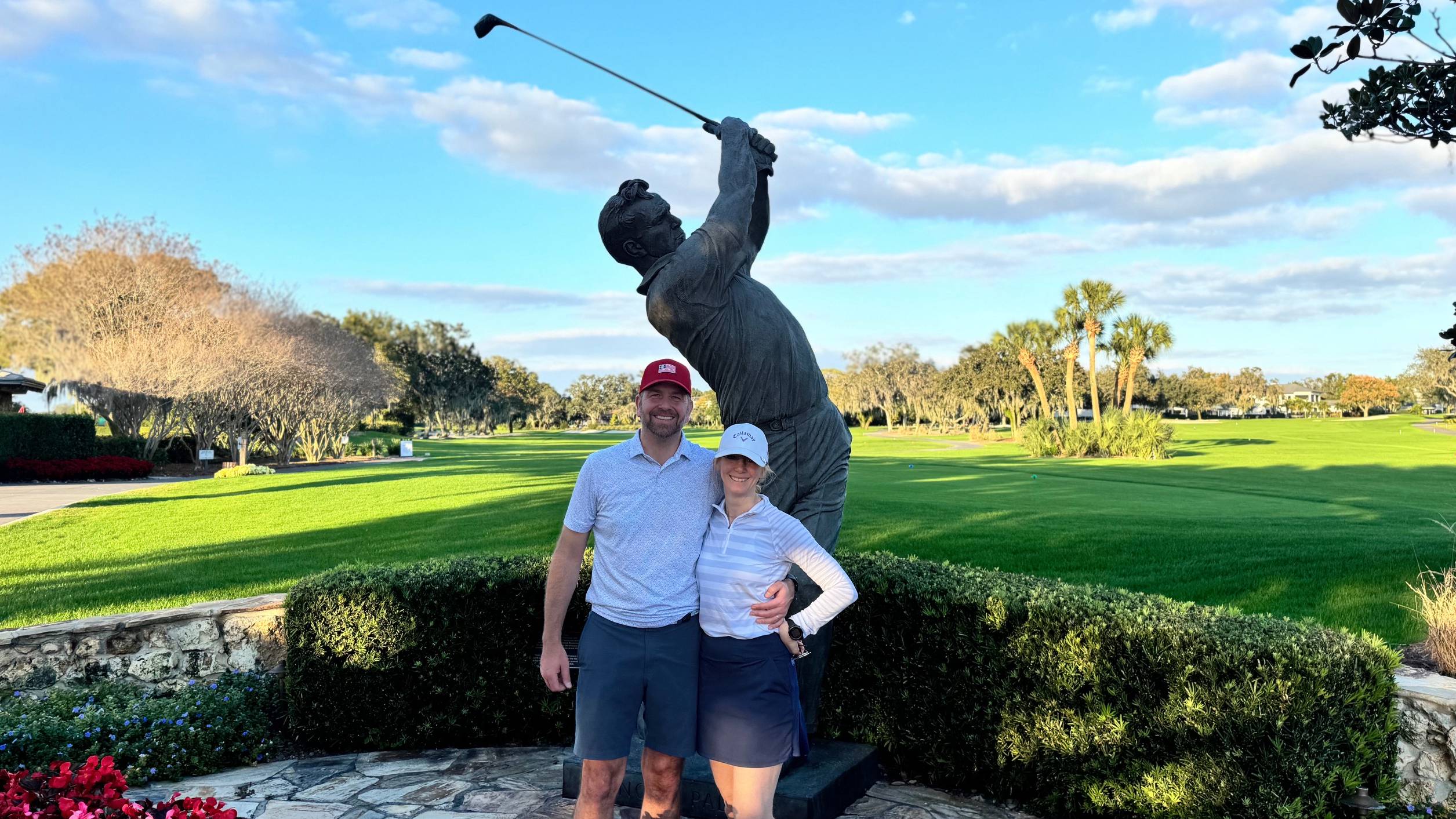 Lauren Katims and her husband at Bay Hill