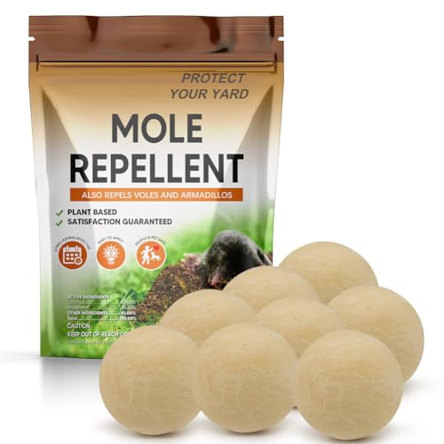 Pvtyszes Mole Repellent for Lawns, Gopher Repellent Outdoor, Moles Control, Vole Repellant Groundhog Repellant for Your Lawn and Garden (1.5 Ounce (pack of 8))