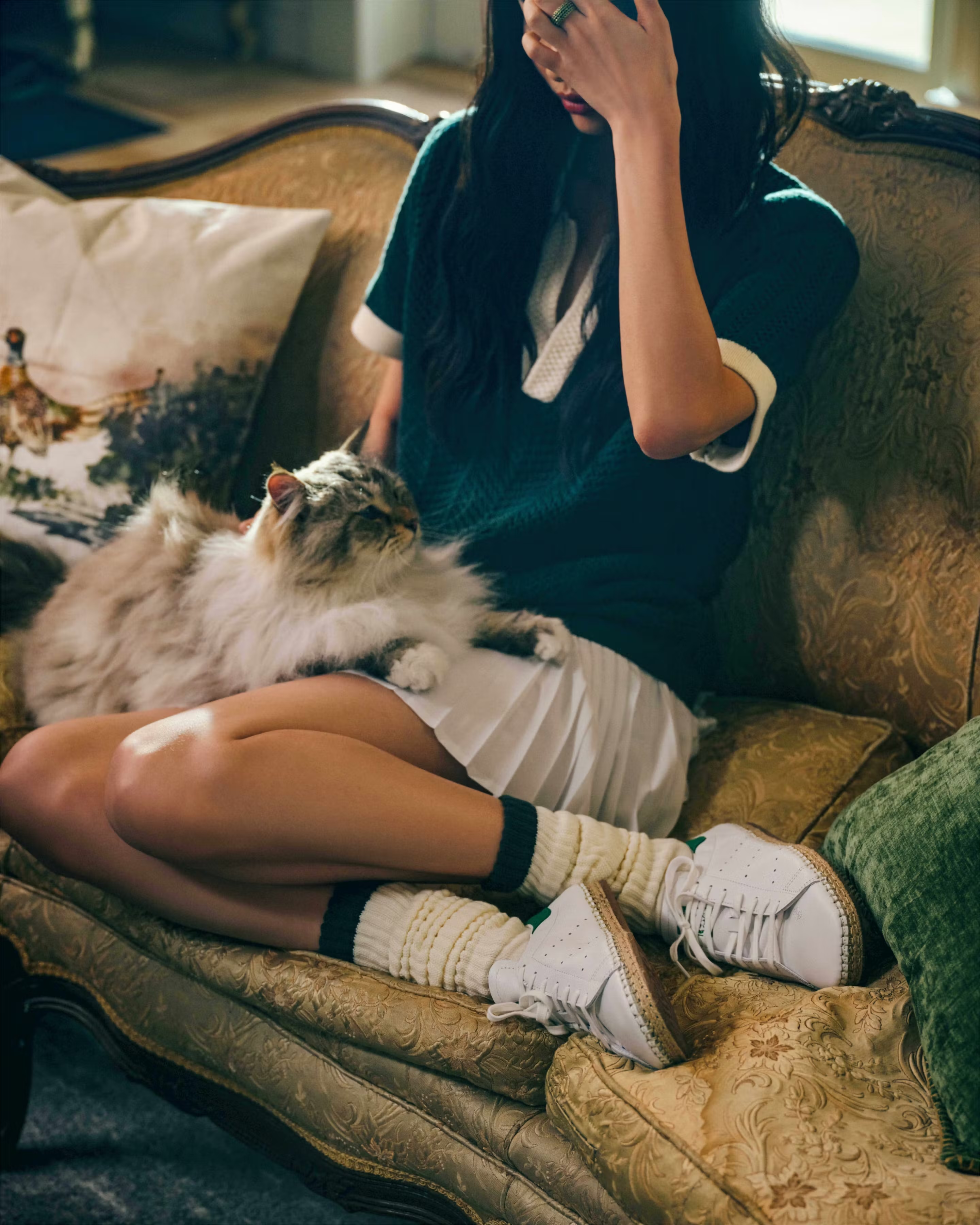 Lifetstyle shots of the new Stan Smith espadrilles made with CLOT