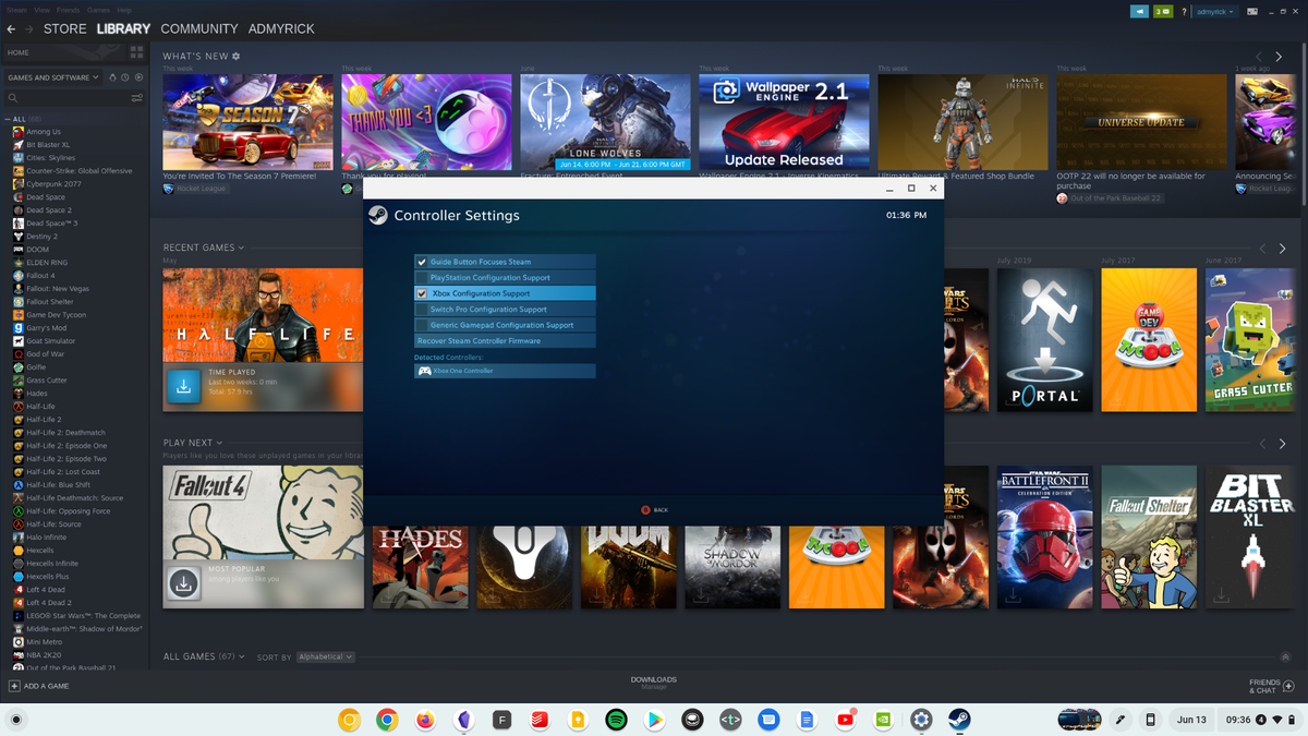 How to connect Xbox controller to Chromebook for Steam games Android